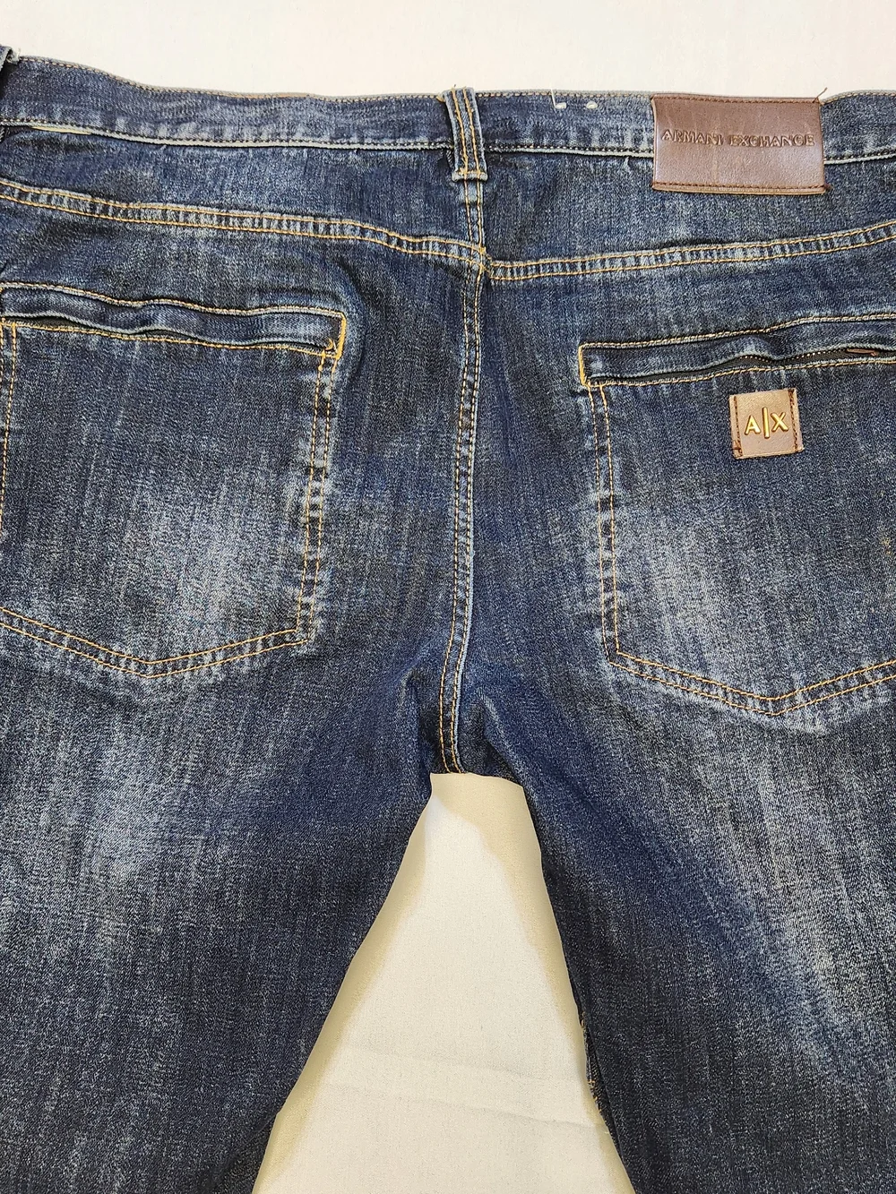 Armani Exchange A|X 38x32 $210 Men's Skinny Biker Med Gray Stretch Cotton Jeans